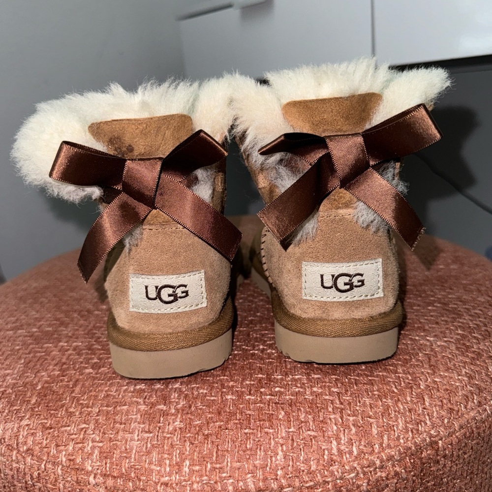 Brown UGGs with bows